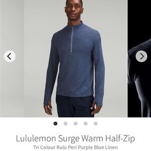 Surge warm 1/2 zip-L-NWT-lululemon